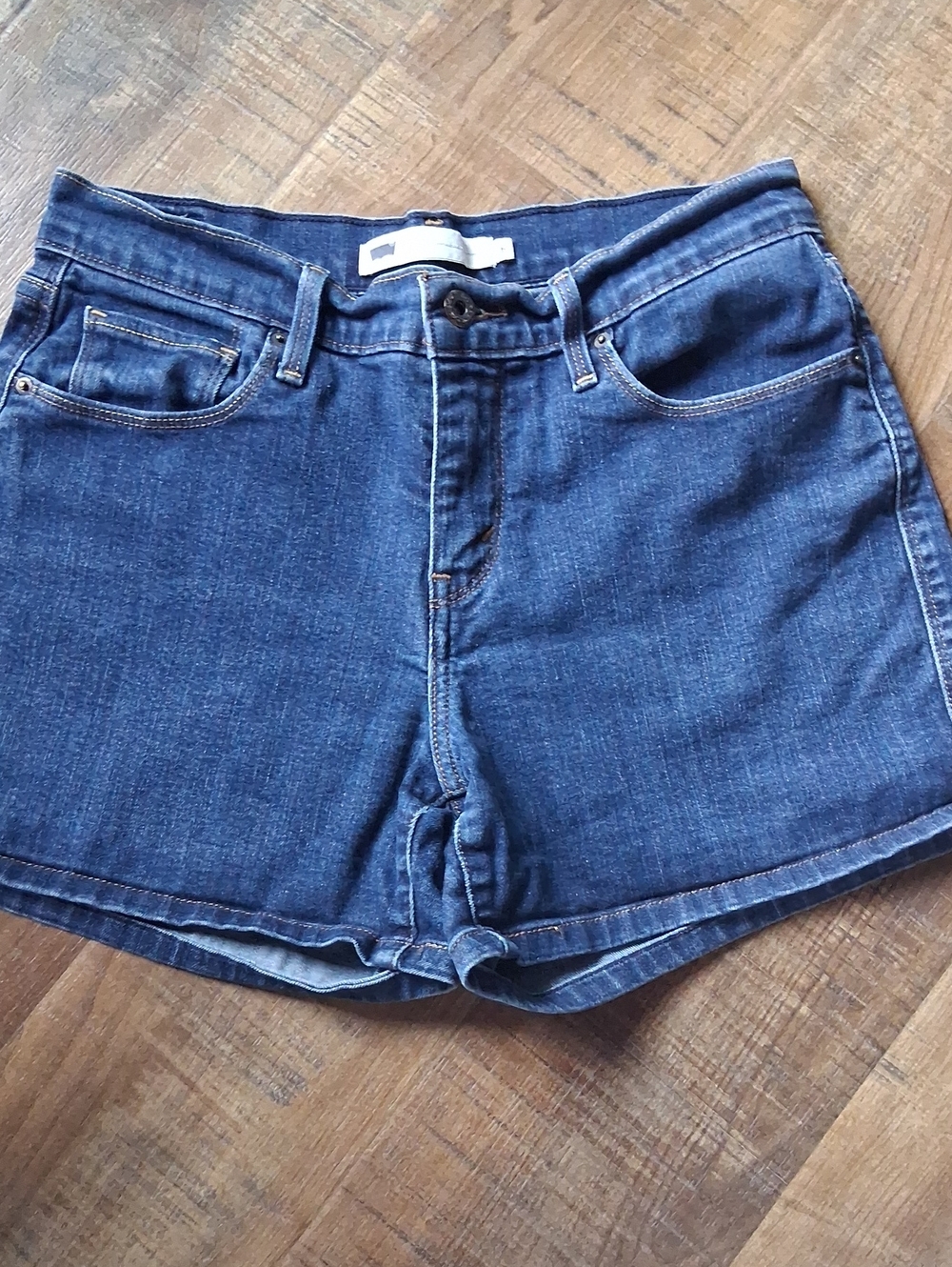 Levi's Dark Blue  Stretch Denim Women's Shorts